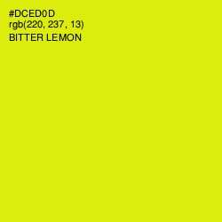 #DCED0D - Bitter Lemon Color Image
